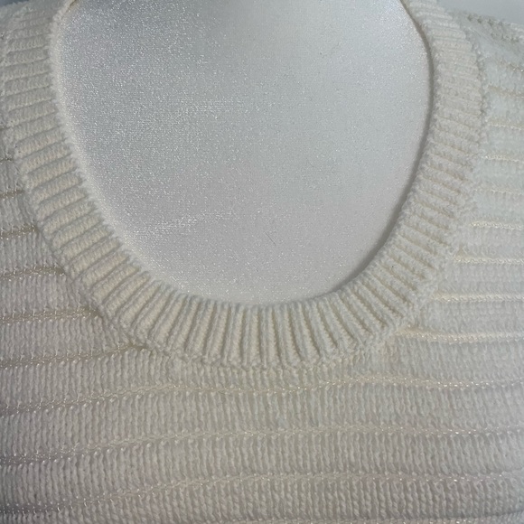 NWOT J Brand sleeveless sweater top with sheer stripes - Picture 3 of 7